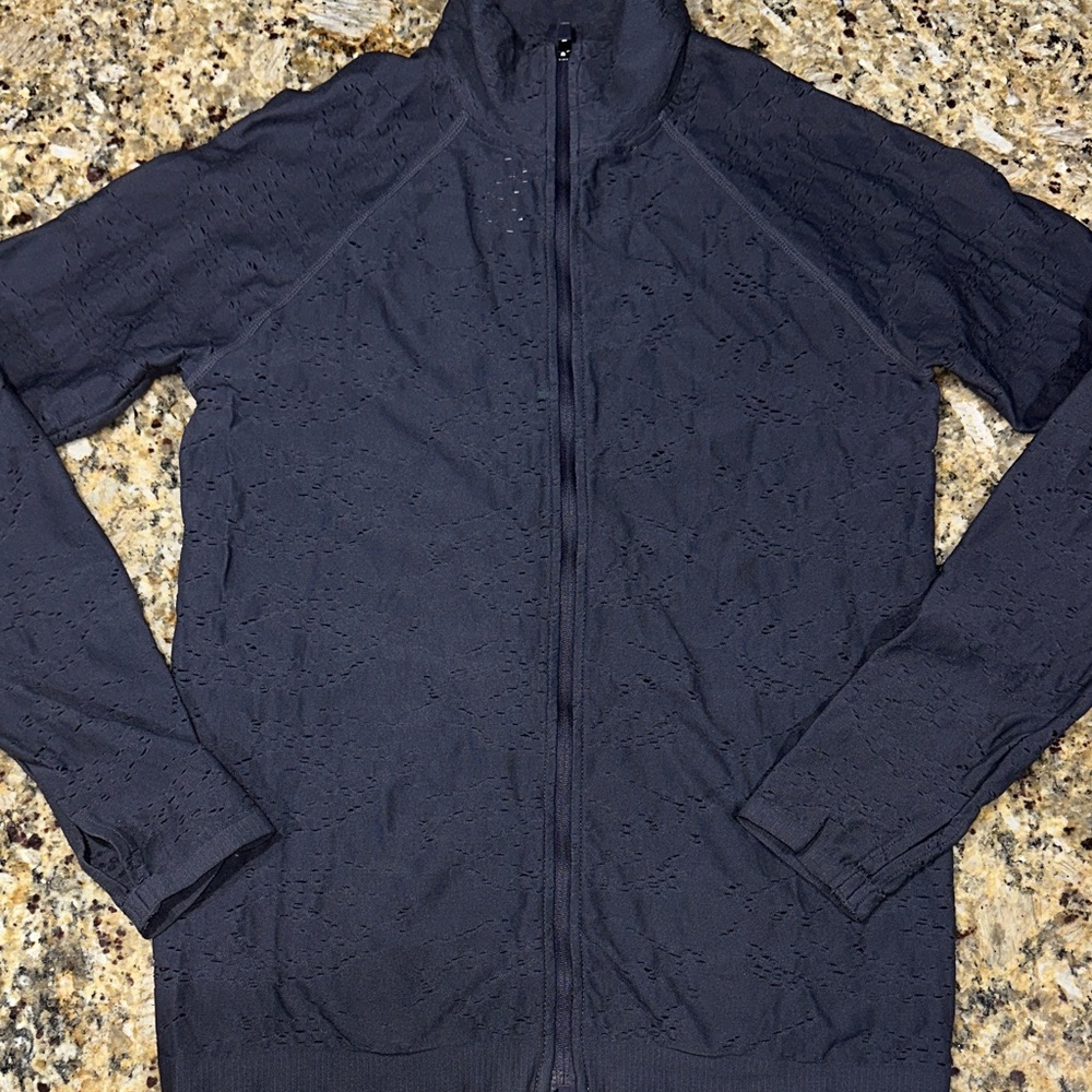 Fabletics Grey Lace Compression Jacket
